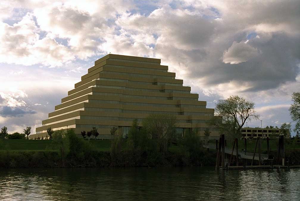 The Ziggurat in West Sacramento at Sacramento River, California, United States