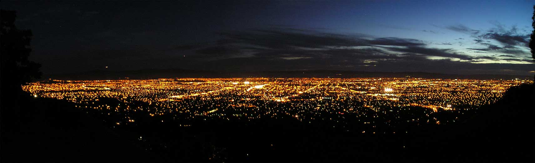 San Jose, Santa Clara Valley, California, at night