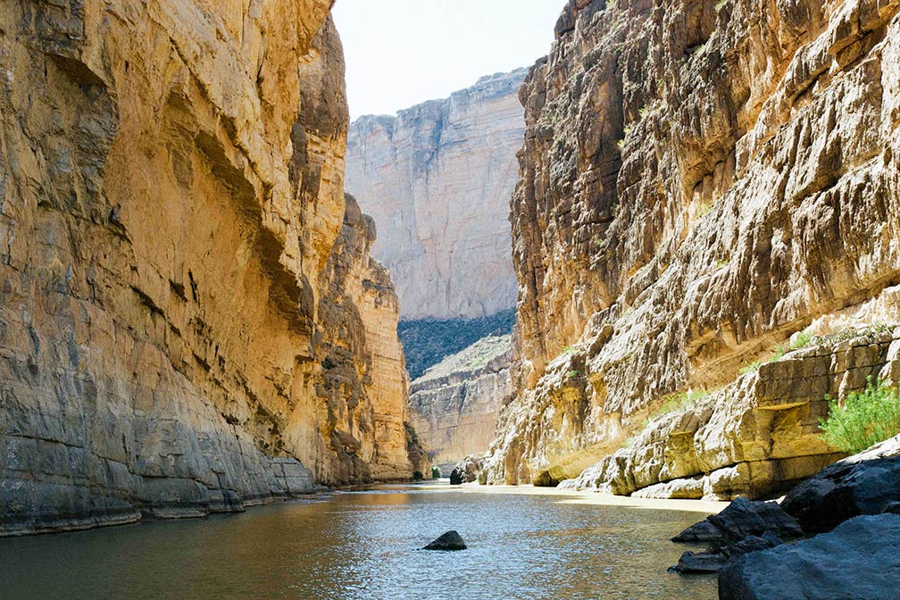 The Rio Grande River in Santa Elena Canyon in Big Bend National Park, Texas