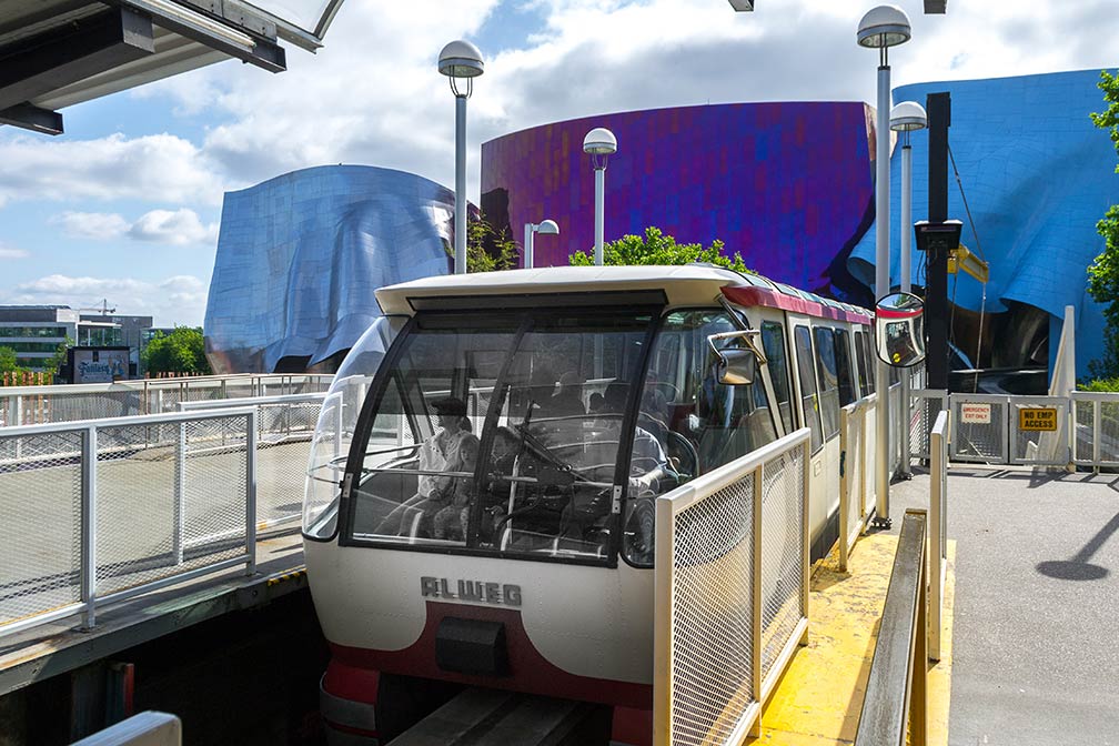 Elevated monorail line in Seattle