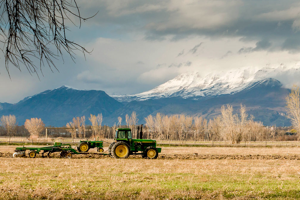 Springtime in rural Utah, at Fort Utah, Provo