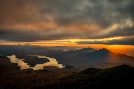 Sunset over Lake Placid
