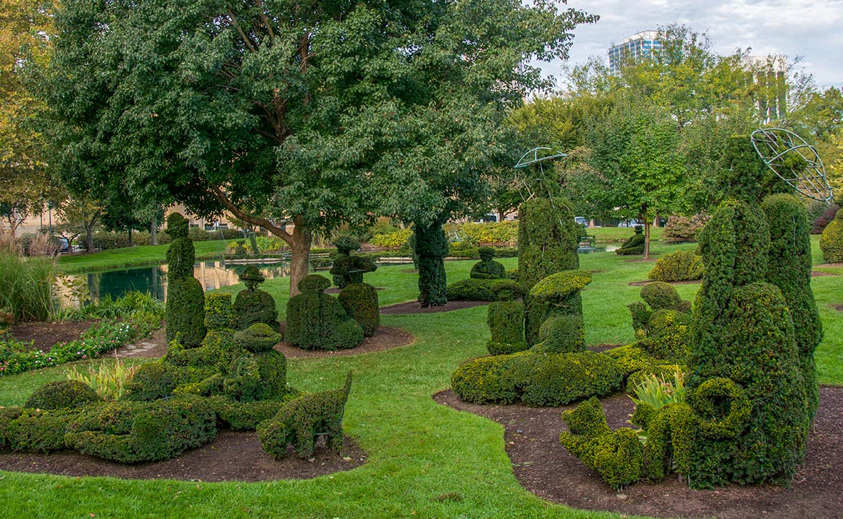 Topiary Park i Columbus, Ohio, USA