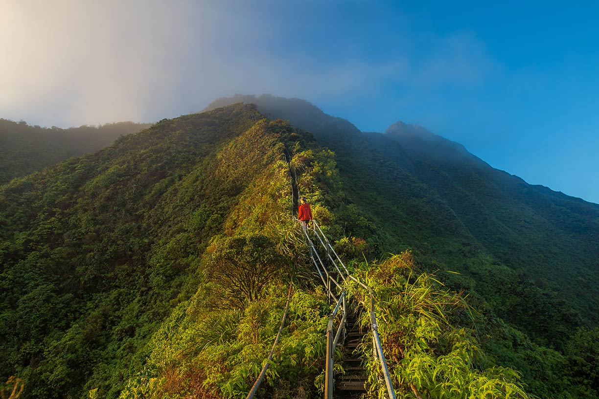 Haiku Stairs, Ko'olau mountains, Honolulu