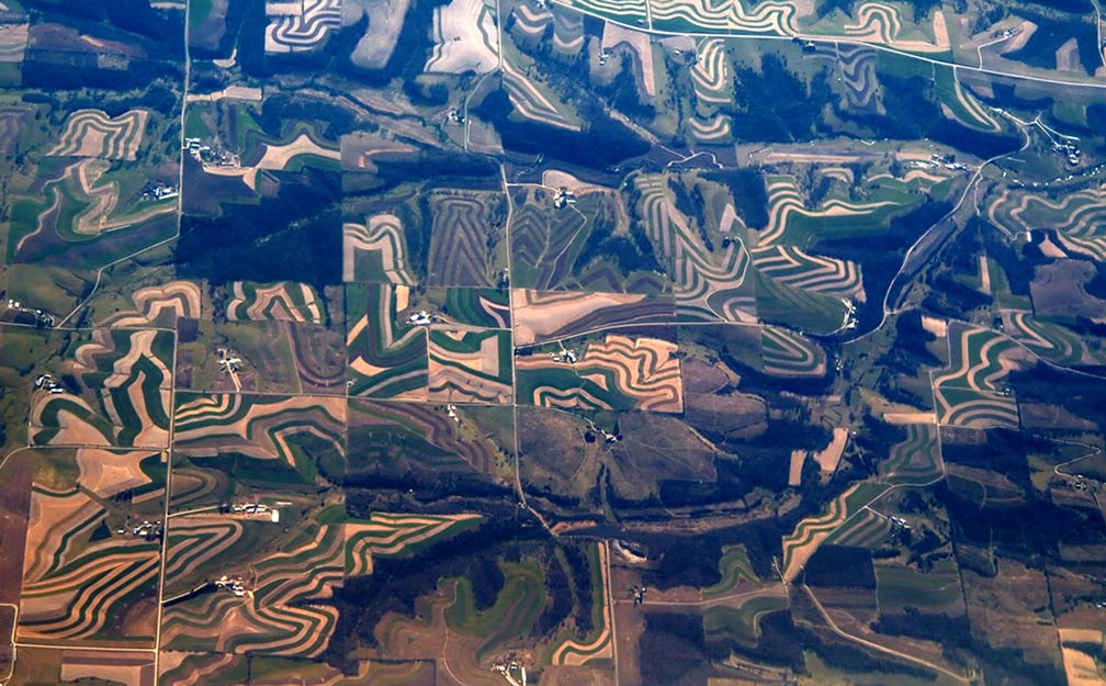 Aerial image of Wisconsin topography