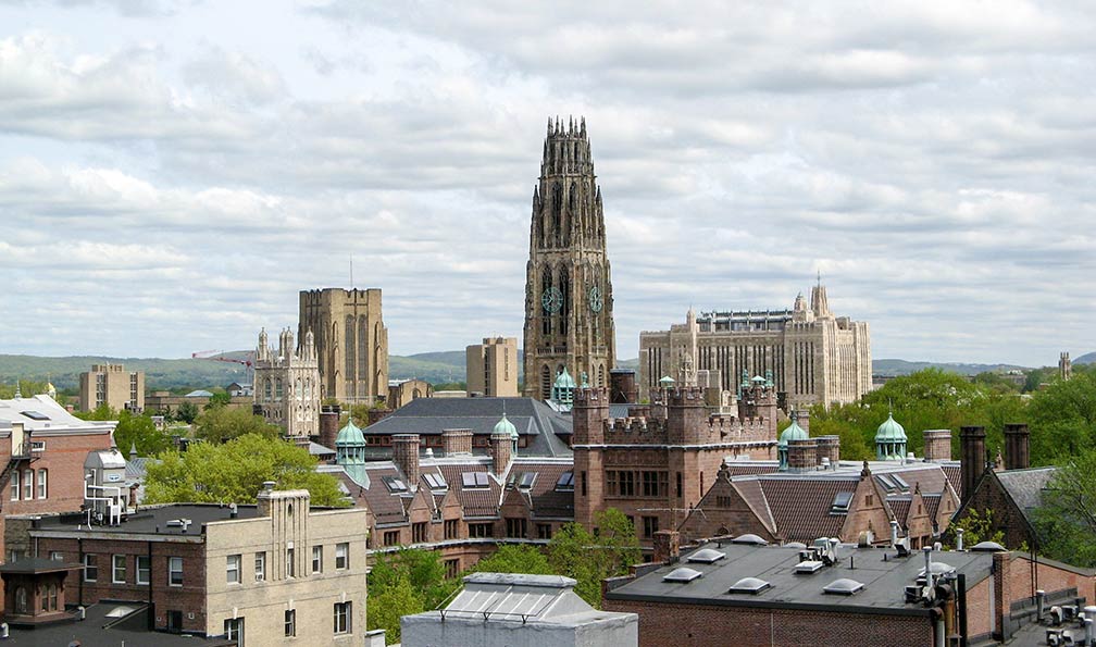 Skyline of Yale University in New Haven, Connecticut
