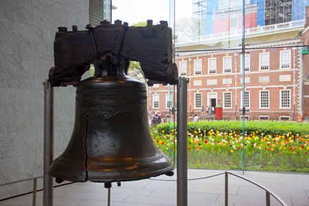 Liberty Bell in  Philadelphia, Pennsylvania.