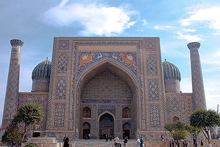 Samarkand Registan the Sher Dor Madrasah