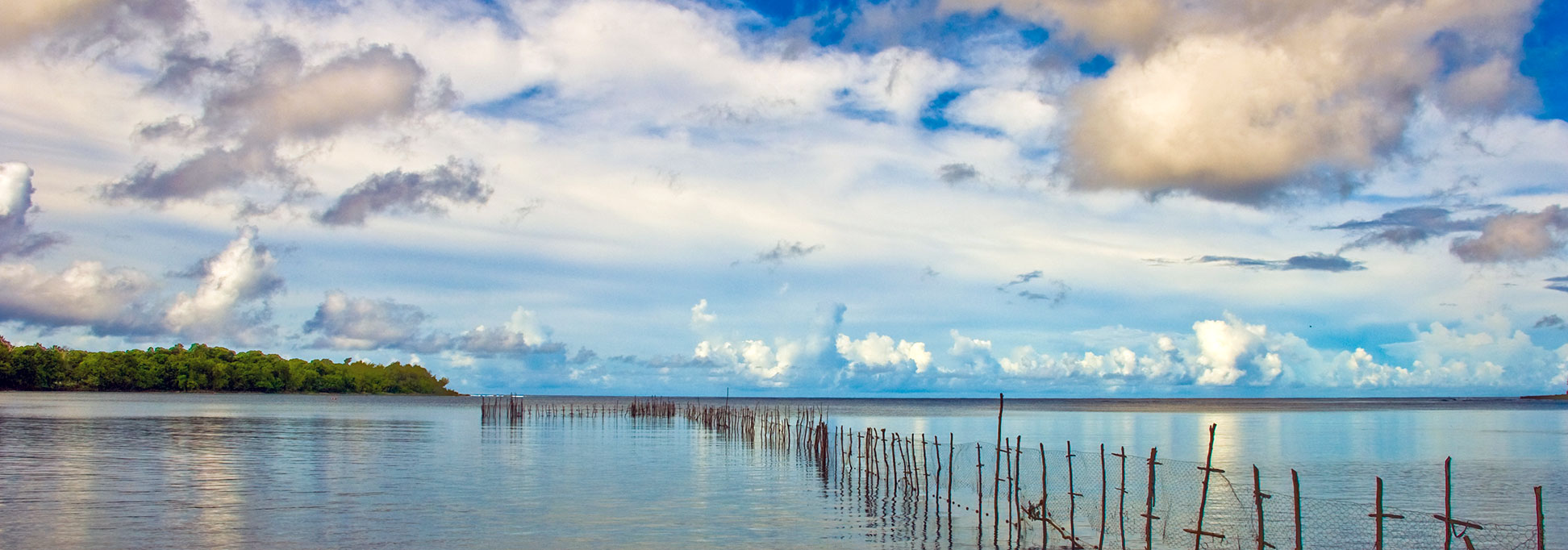 Fish traps at Pango community of Efate island, Vanuatu