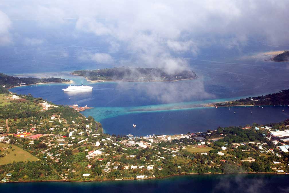 Port Vila from the sky