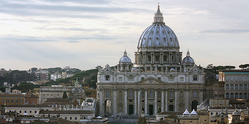 St. Peter's Basilica seen from Castel Sant'Angelo, Rome