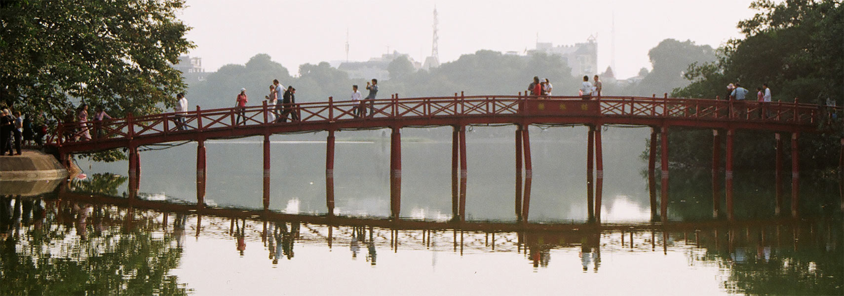Morning Sunlight Bridge (Huc) Hanoi