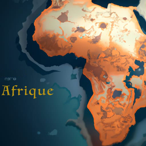 Illustration of a map of Africa