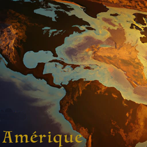 Illustration of a map of the Americas