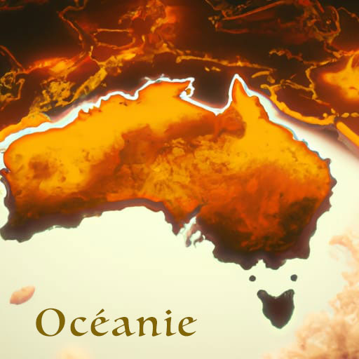 Illustration of a map of Australia/Oceania