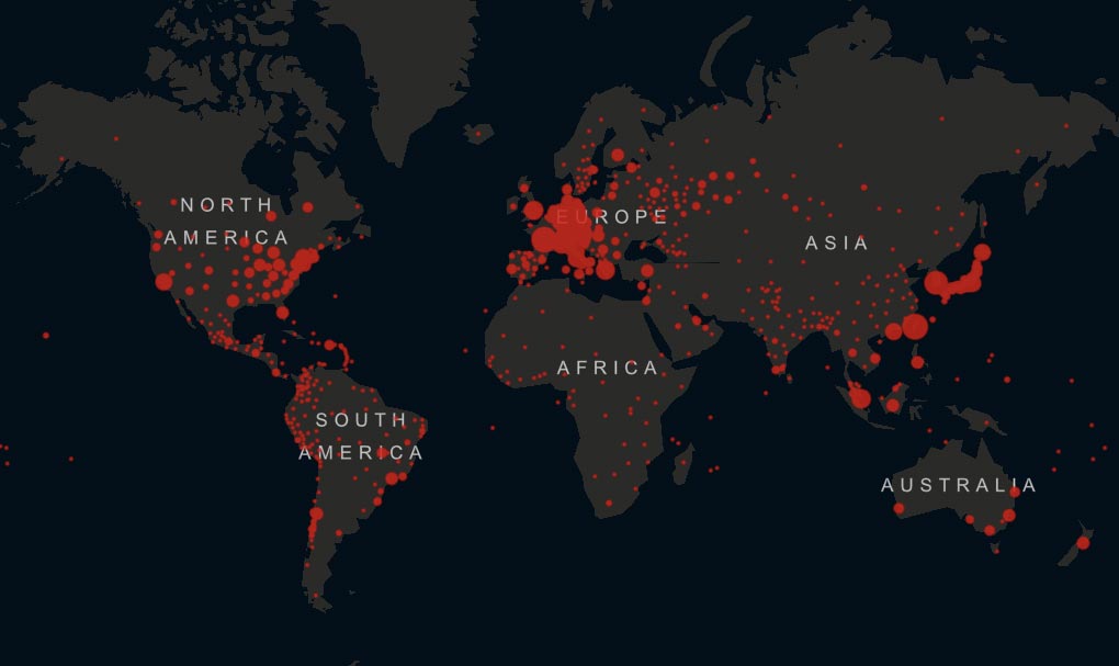 Covid cases worldwide
