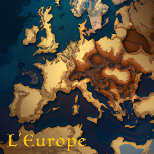 Illustration of a map of Europe