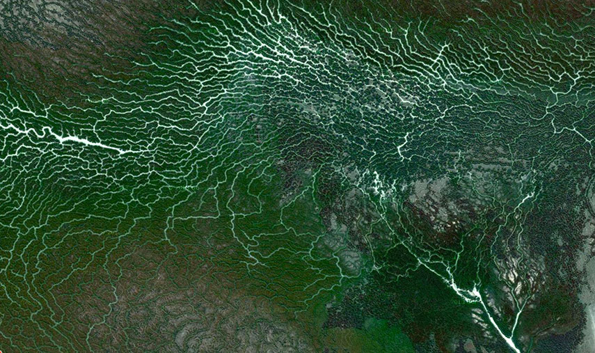 Floodplains north of lake Mipia, Queensland, Australia