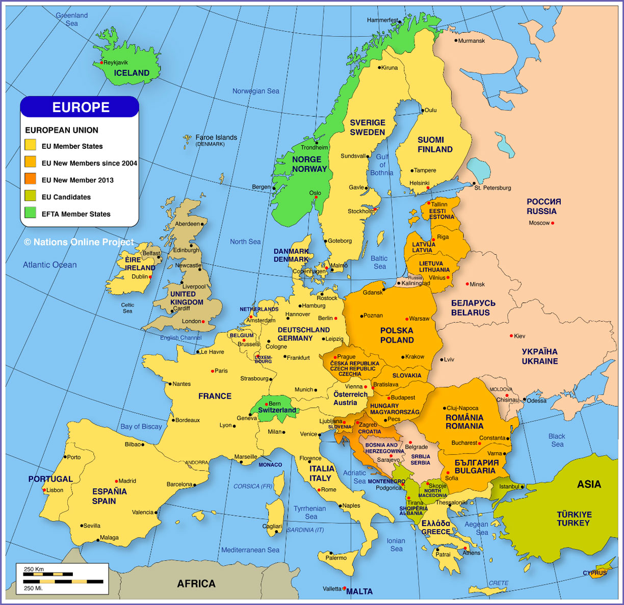 Countries By Continent Europen Countries Nations Online Project