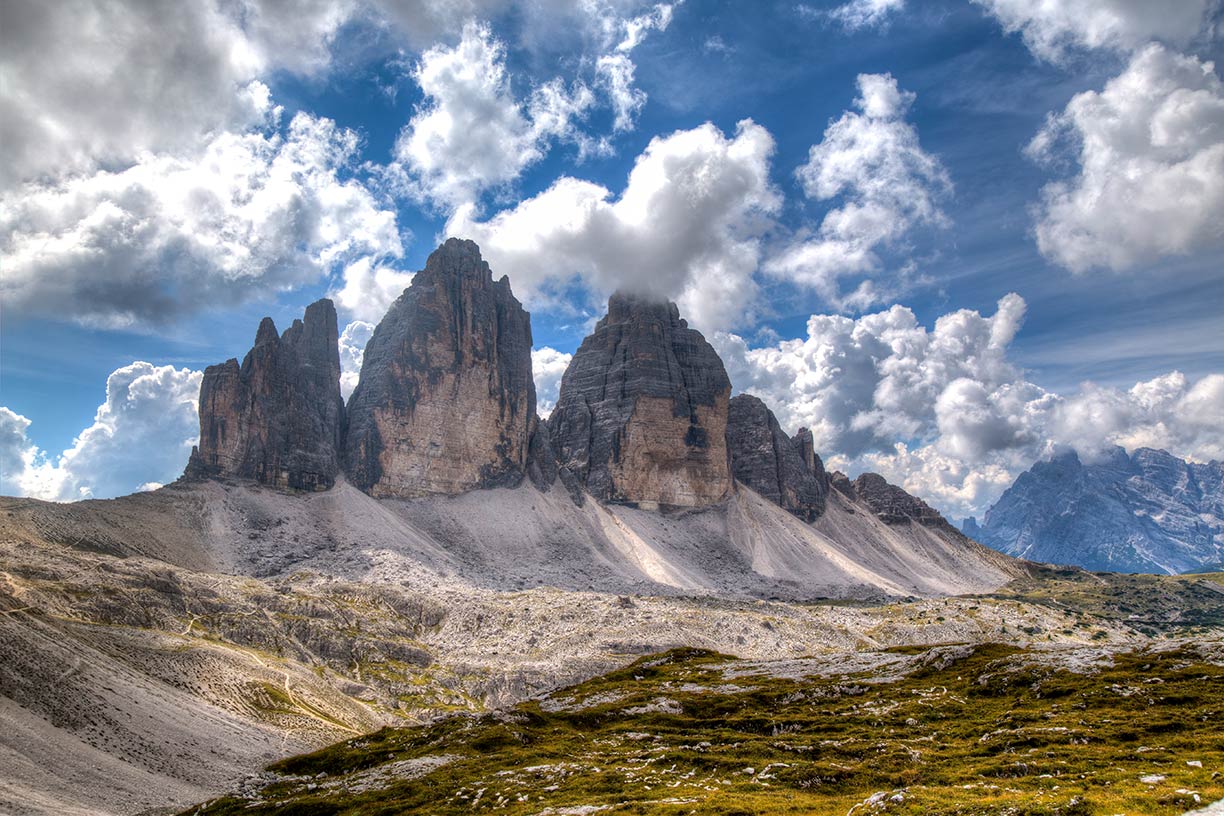 Three Peaks of Lavaredo in the Sexten Dolomites in Italy