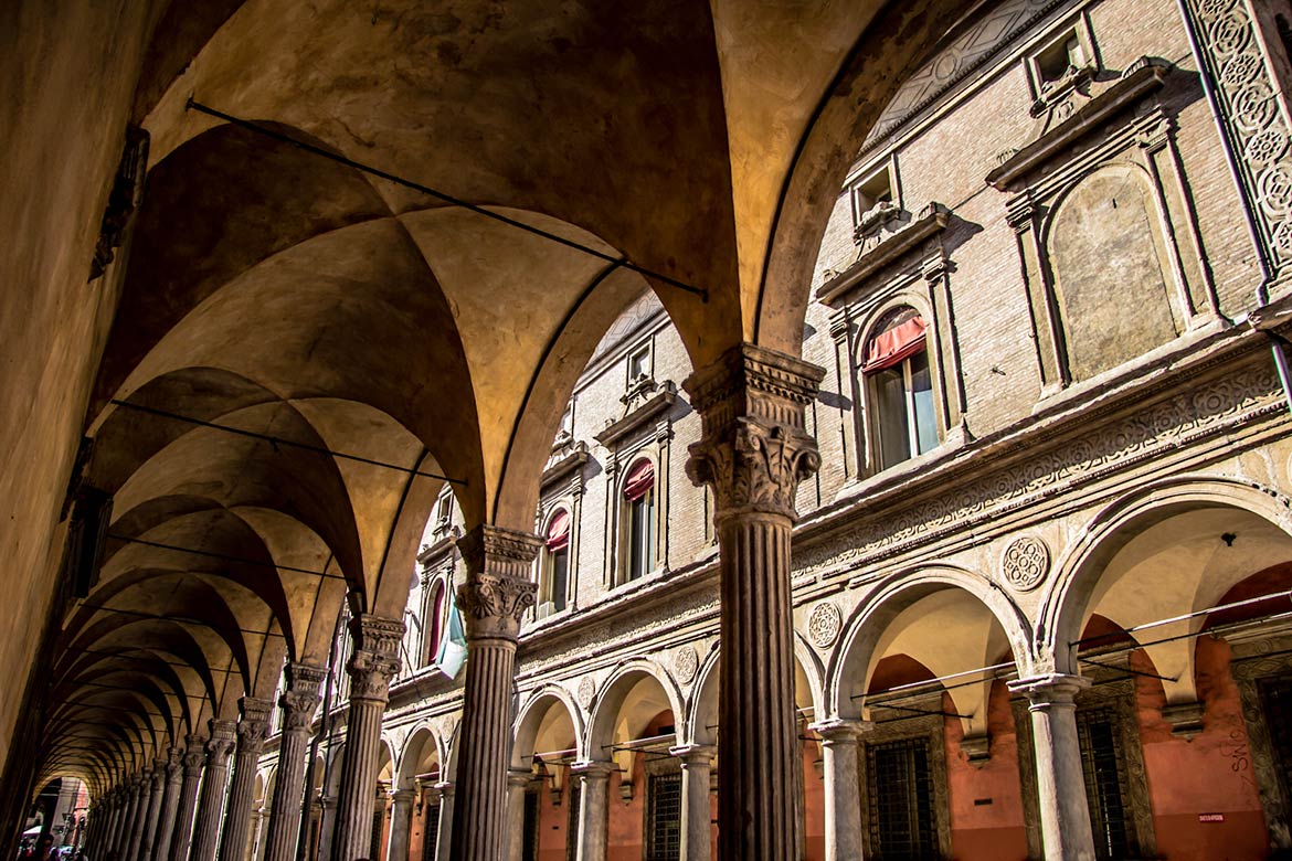 Portico of the Basilica of San Giacomo Maggiore and Palazzo Malvezzi Campeggi, Bologna