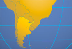 Location map of Argentina. Where in the world is Argentina?