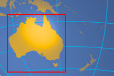 Location map of Australia. Where in the world is Australia?