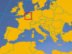 Location map of Belgium. Where in Europe is Belgium?