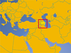 Location map of Azerbaijan. Where in Central Asia is Azerbaijan?