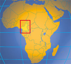 Location map of Cameroon. Where in Africa is Cameroon?