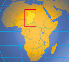 Location map of Chad. Where in Africa is Chad?