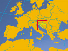 Location map of Croatia. Where in Europe is Croatia