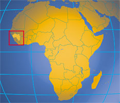 Location map of Guinea. Where in Africa is Guinea?