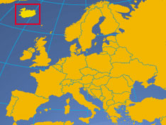 Location map of Iceland. Where in Europe is Iceland?
