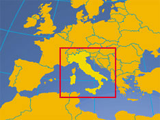 Location map of Italy. Where in Europe is Italy?