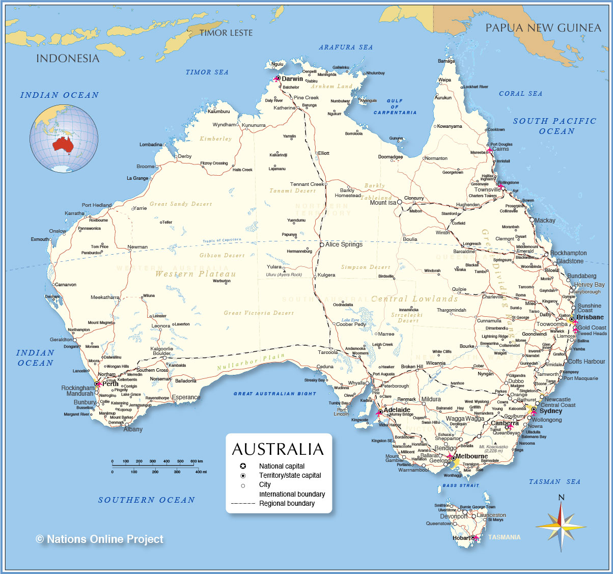 list of all countries in australia continent