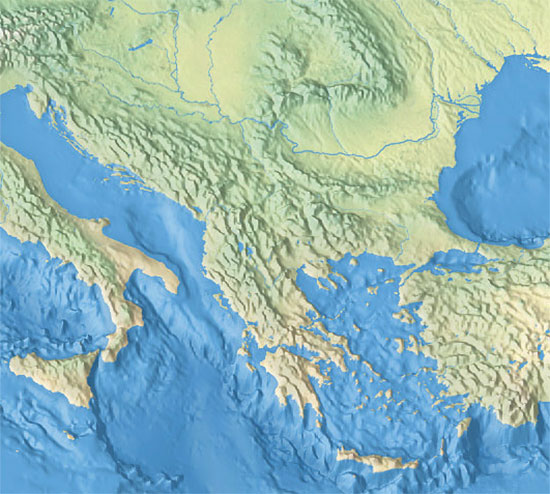 balkan mountains map