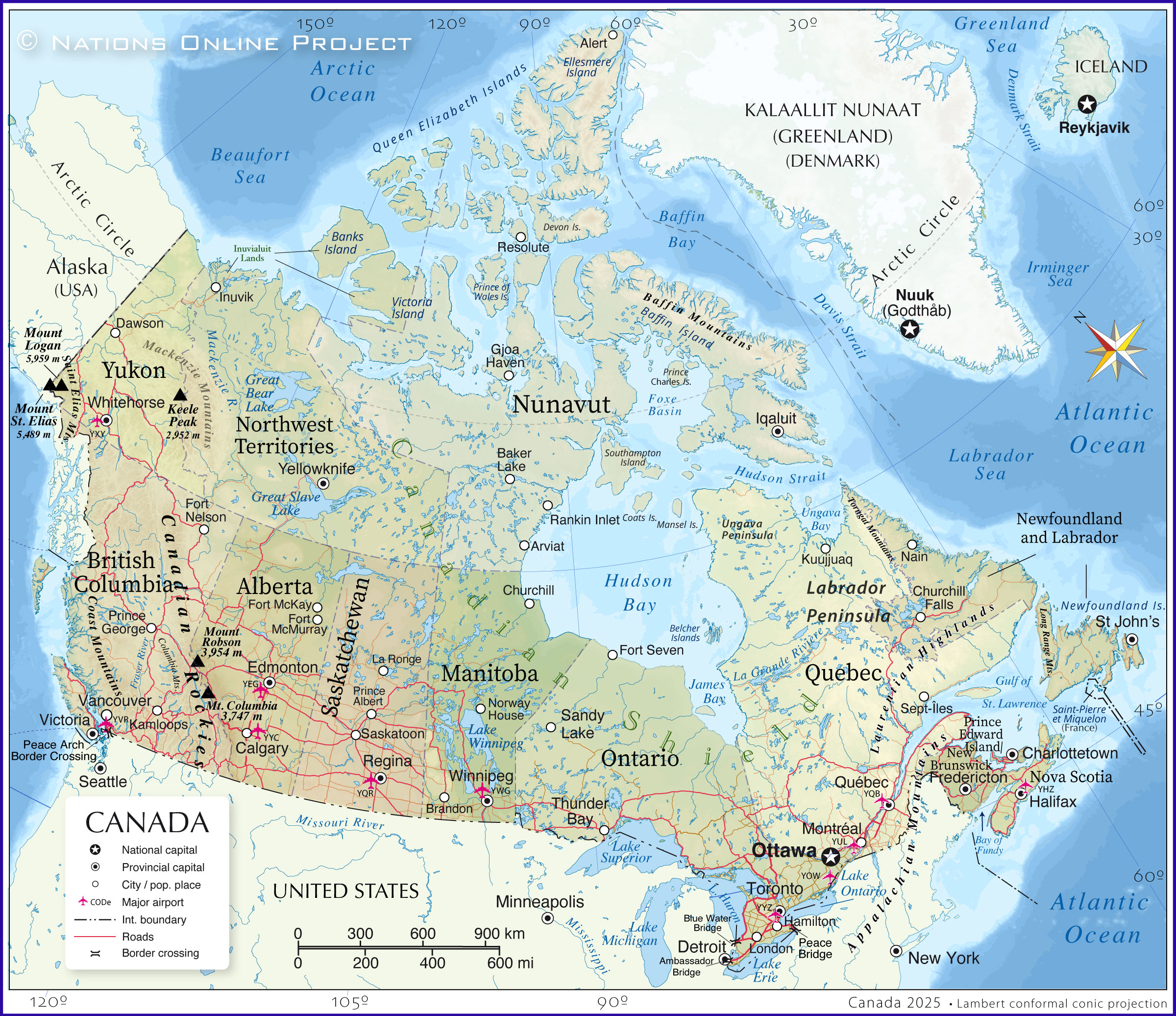 Canada River Map Canadas Rivers Map Northern America Americas