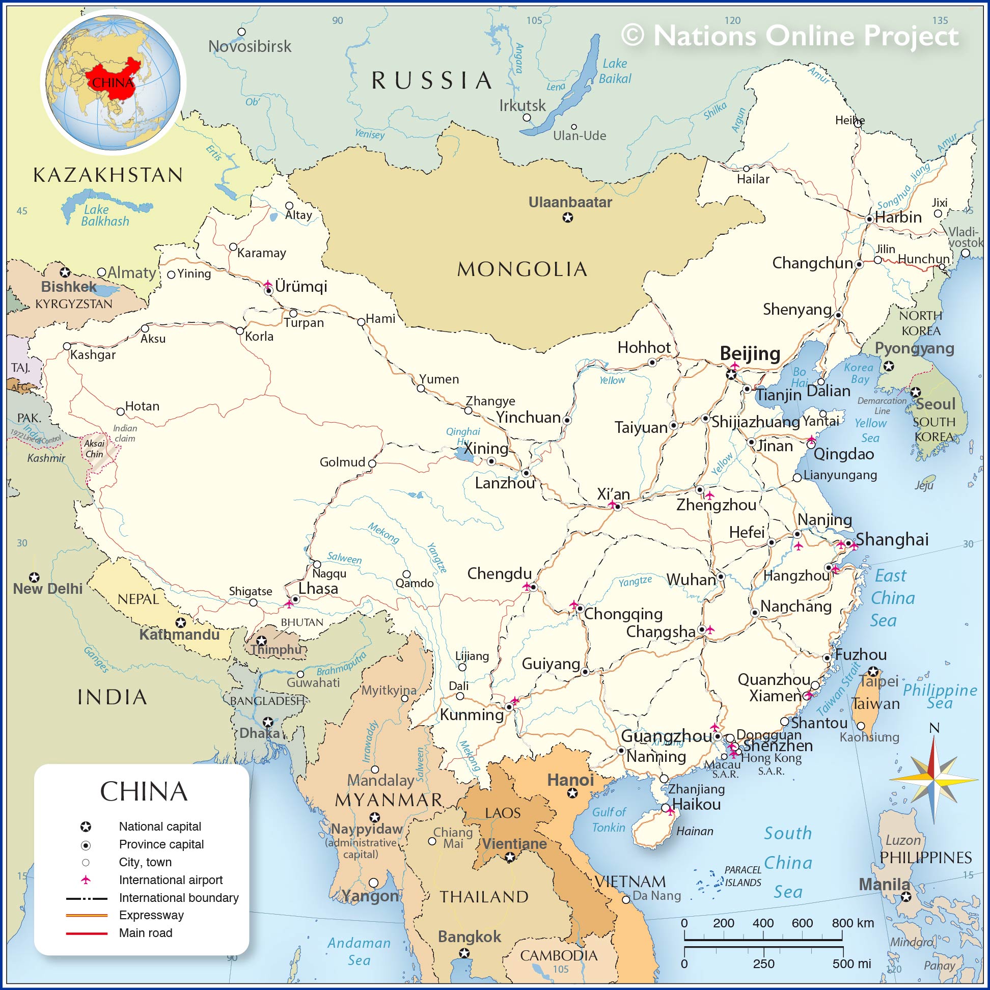  zen Pob e Mount Bank China Political Map Fazole P es Doporu eno