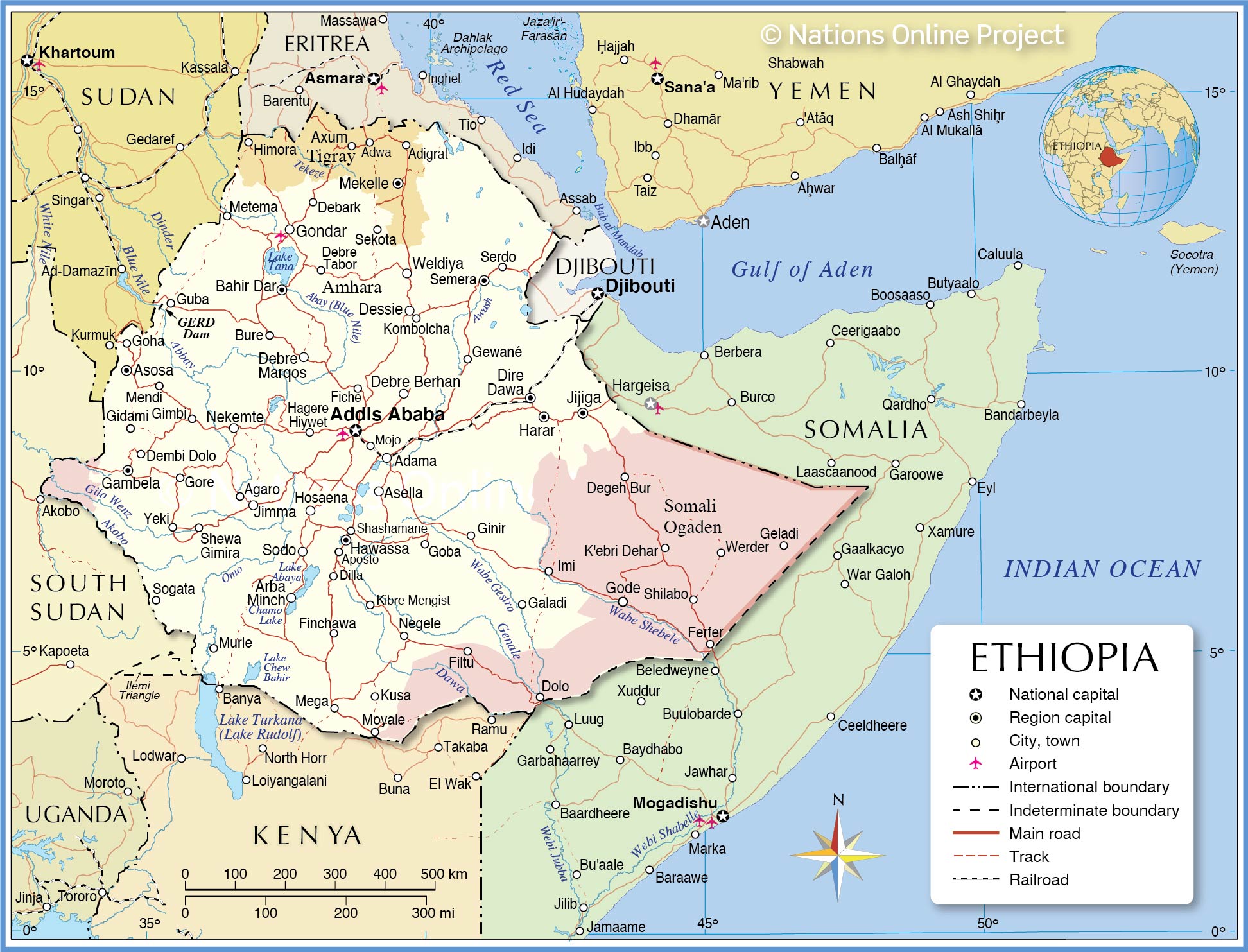 Ethiopia Map With Cities - Corny Doralia