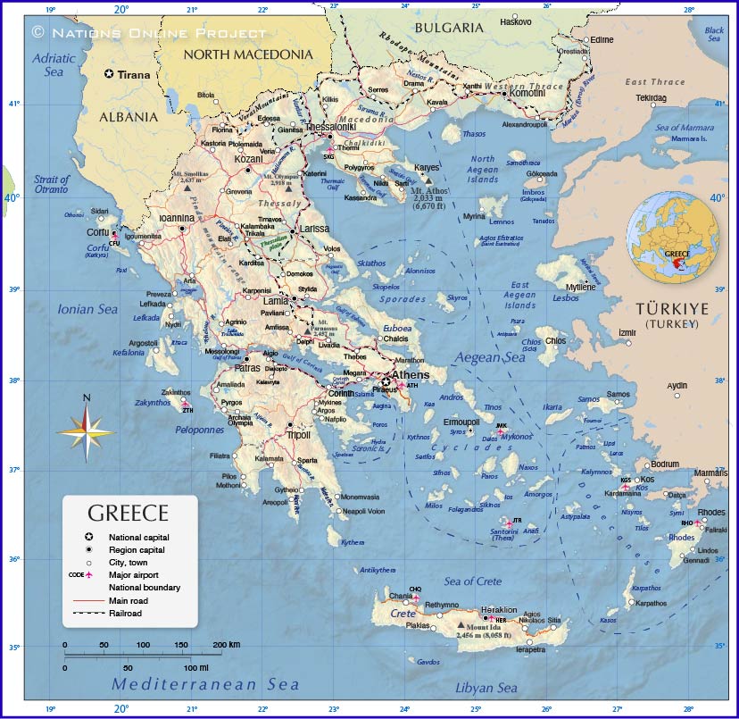 Political Map of Greece - Nations Online Project