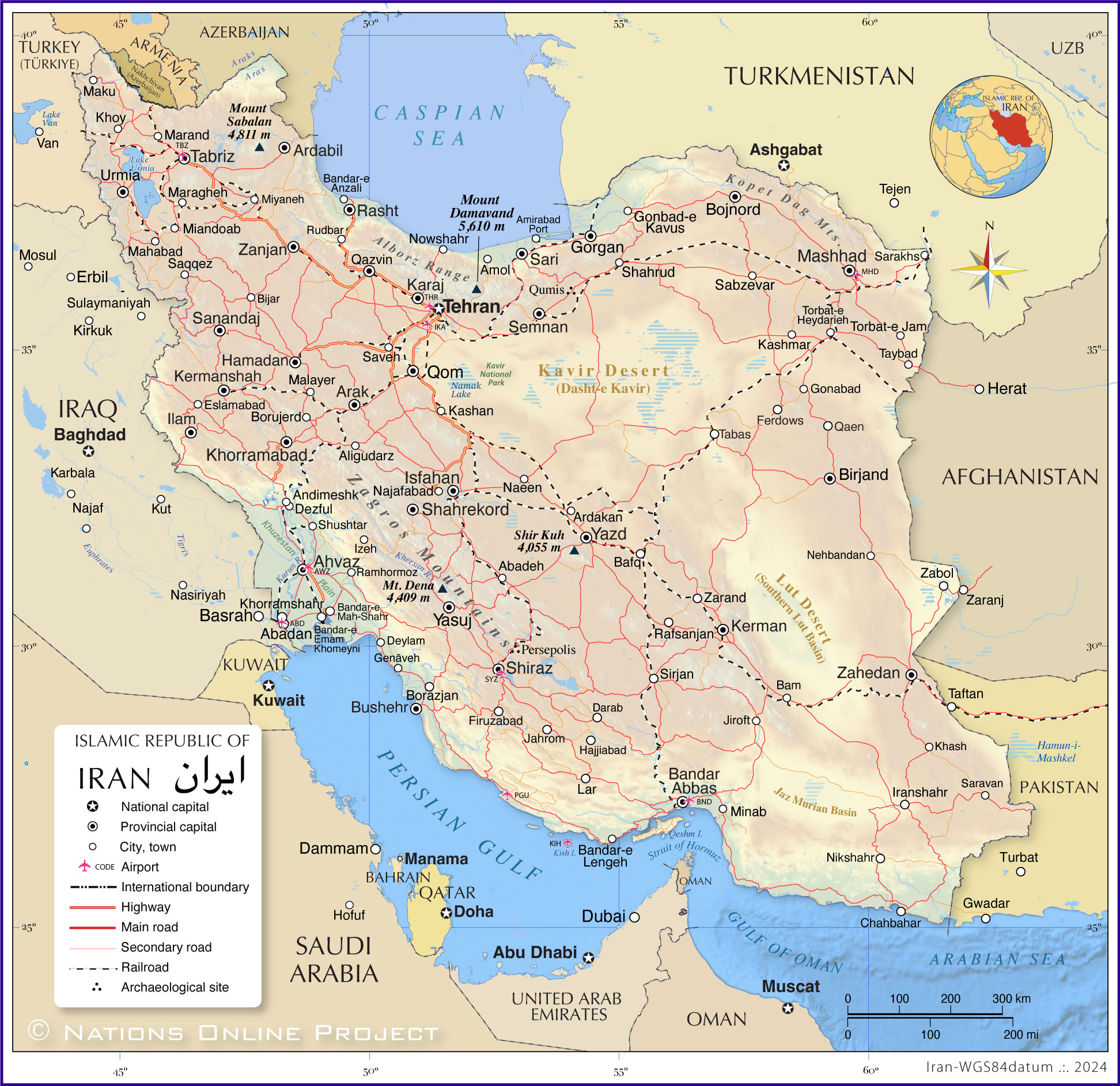 General Map of Iran