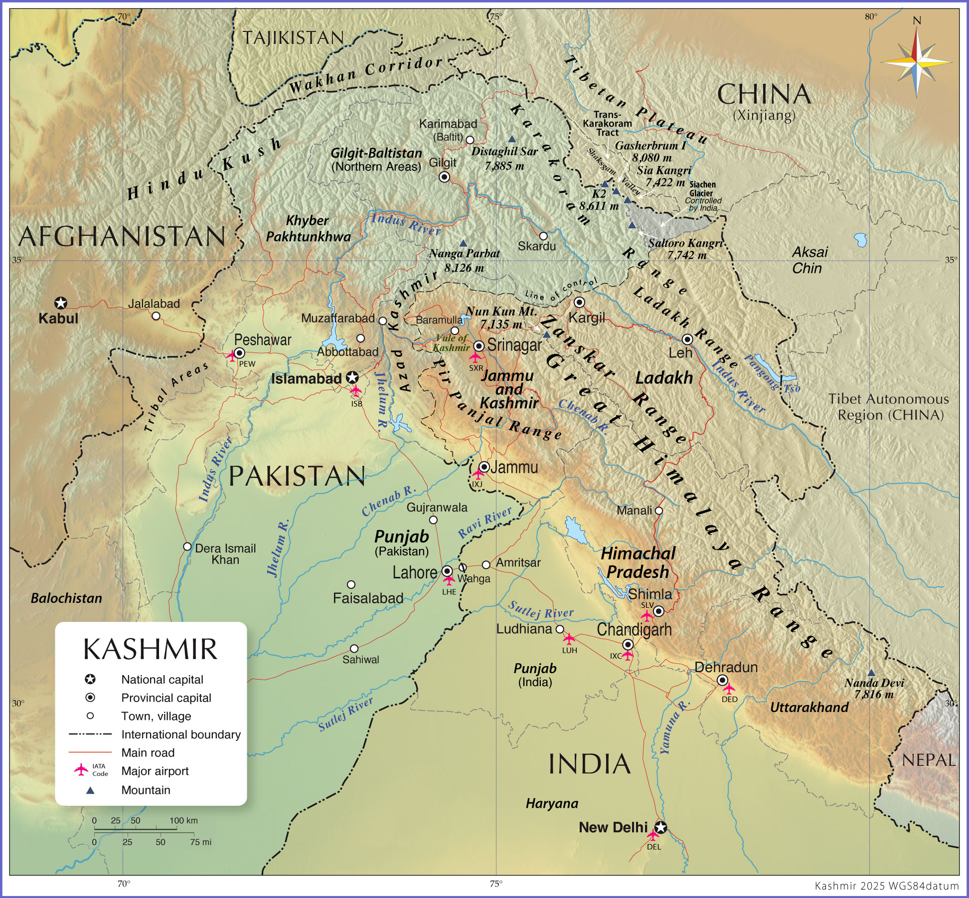 Map of Kashmir