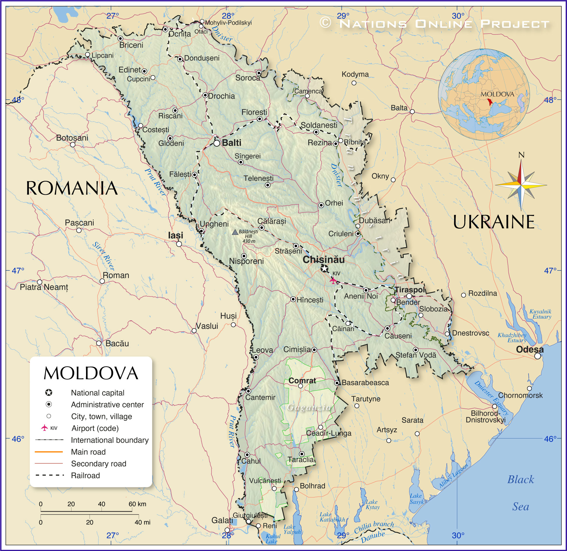 Political Map of Moldova - Nations Online Project