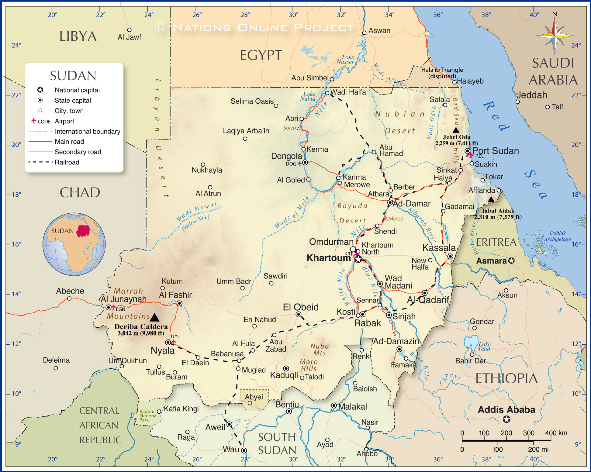 Political Map of Sudan