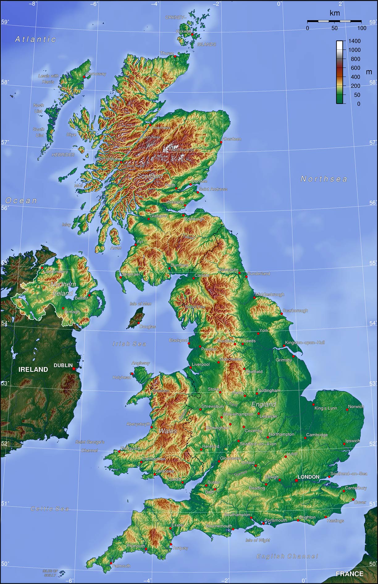 interieur Assortiment inzet Political Map of United Kingdom - Nations Online Project