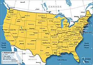 United States of America Map