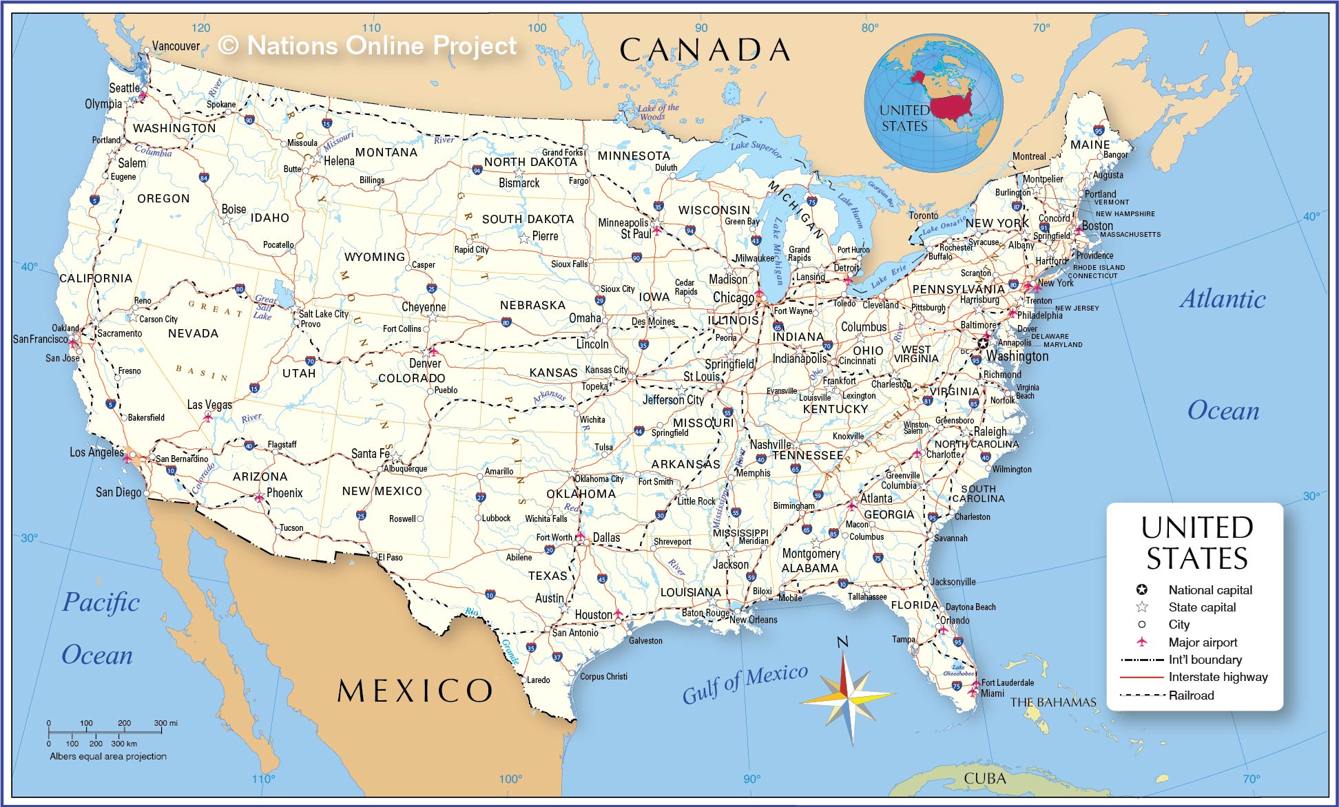 Map of the State of Louisiana, USA - Nations Online Project