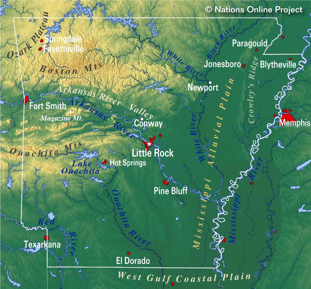 Arkansas Topographic Map 