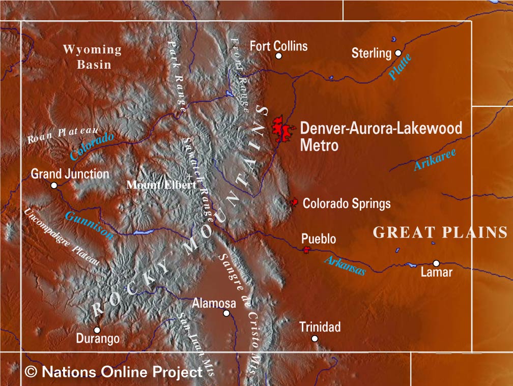 rocky mountain elevation map